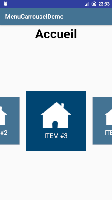 Screenshot du carrousel Android en portrait