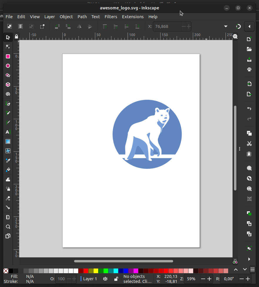 Inkscape: un logo parfait mais pas prÃªt